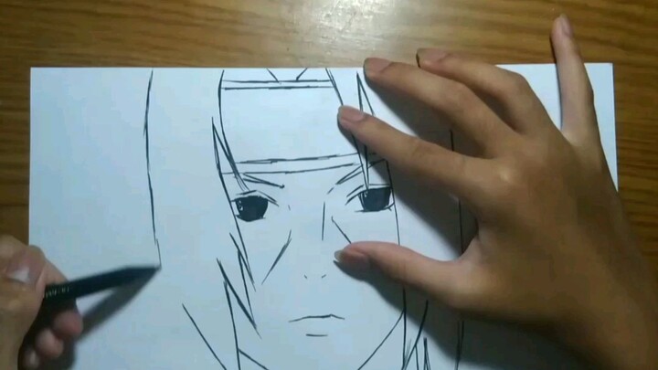 Menggambar Uchiha Itachi