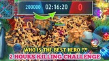 2 Hours Killing Challenge | Who is The Best Hero For This ??