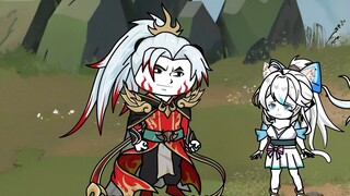 A novice doing a fight for the first time.