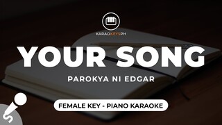 Your Song - Parokya Ni Edgar (Female Key - Piano Karaoke)