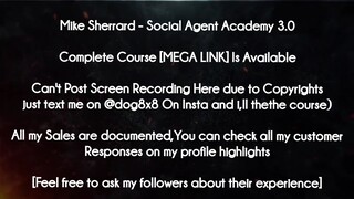 Mike Sherrard course  - Social Agent Academy 3.0 download