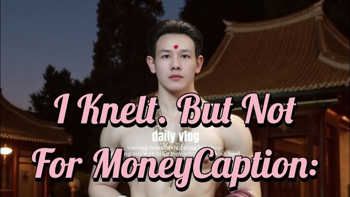 I Knelt. But Not For MoneyCaption: