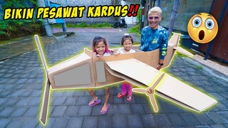 WOW KITA BIKIN PESAWAT TERBANG DARI KARDUS‼️😱 MAINAN BARU UNTUK ALUNA DAN AMANDA‼️🥳