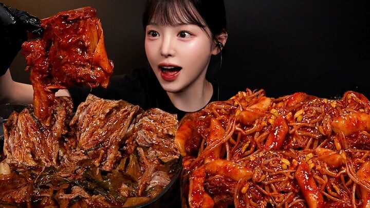 【Boki Sub Indo】Sup tulang belakang rebus iga babi, bikin satu panci campur-campur enak banget!