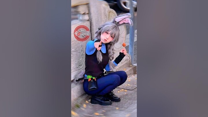 Judy Hopps Is Eating So Cute  Zootopia Cosplay #shorts