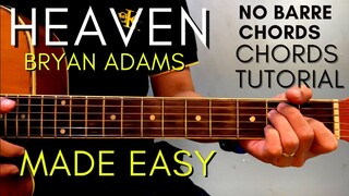 BRYAN ADAMS - HEAVEN Chords (EASY GUITAR TUTORIAL) for Acoustic Cover