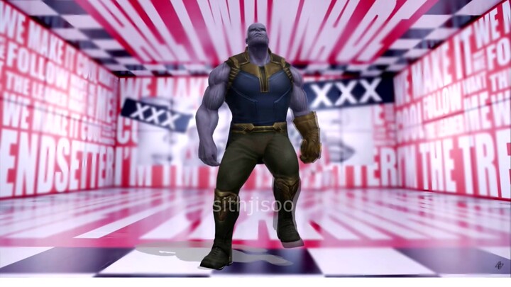 Thanos forms a one-man group and starts dancing to the Korean song "Hip"…