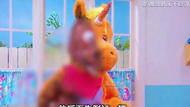 A woman notices that a doll on TV seems to be waving at her, only to be pulled into the television.