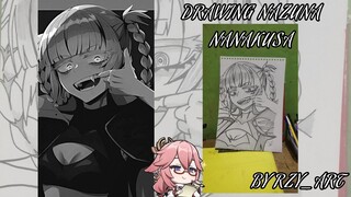 Relax drawing nazuna nanakusa😄, agk gk niat sebenernya