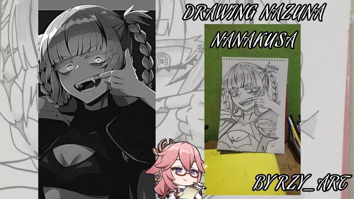 Relax drawing nazuna nanakusa😄, agk gk niat sebenernya