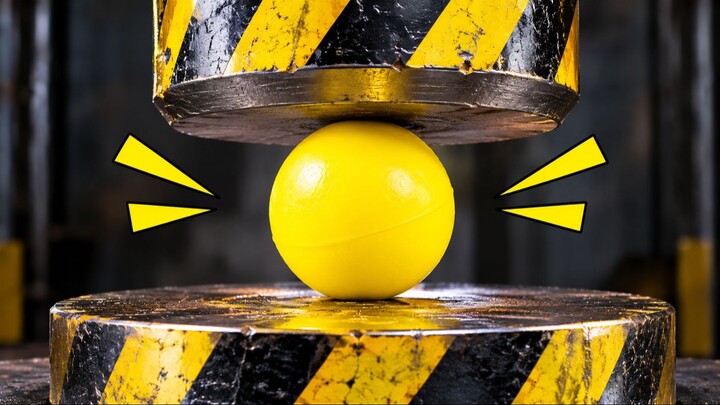 Can a Rubber Ball Survive a Hydraulic Press? 😱💥 #HydraulicPress #Satisfying #RubberBall #Shorts