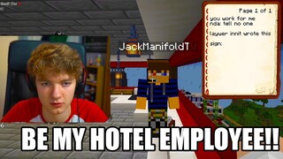 Tommy hires JackManifold to be his first Employee of the Hotel - Dream SMP