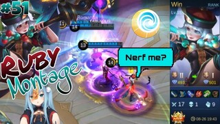 The New Balance, Buff and Nerf RUBY | Fast Ruby Montage #51 | My Assassin Ruby | Mobile Legend√