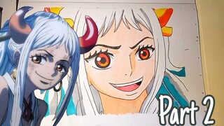 Part 2... Coloring Yamato dari anime One Piece