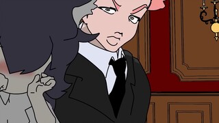 Film pendek kartun lucu Korea, pemahaman diam-diam antara laki-laki, kisah gadis buas dan lelaki ban