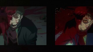 [EVA split screen comparison] No. 1 machine berserk and bullying angel, split screen comparison betw