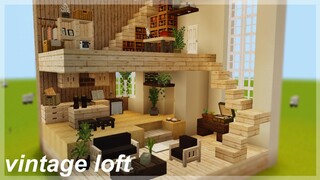 [Minecraft] 3 Story Vintage loft apartment | aesthetic tutorial/speedbuild