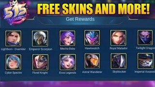 FREE SKIN and More! | ALL EVENTS IN 515 ePARTY | [Must Watch] MOBILE LEGENDS