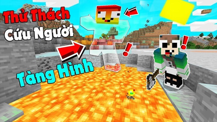MINECRAFT THỬ THÁCH cứu người tàn hình bằng chế độ sáng tạo ...