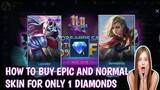 Purchase Epic skin for 1 diamond in Mobile Legends | How to use promo diamonds