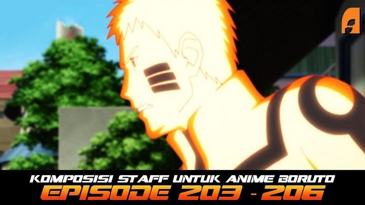 KOMPOSISI STAF UNTUK ANIME BORUTO EPISODE 203 SAMPAI 206