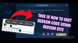 New Fresh redeem code in mobile legends how to redeem fast?
