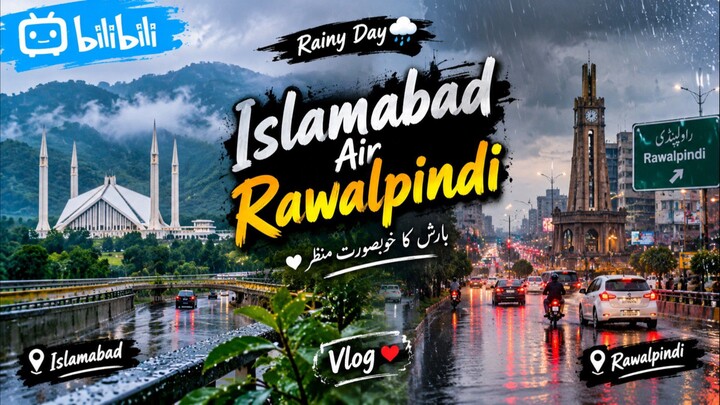 AJ JO BADAL BARSA HAN ISLAMABAD AUR RAWALPINDI MA SUBHANALLAH 🌧️⛈️
