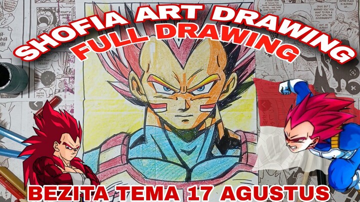 full drawing bezita dari anime Dragon Ball persi 17 Agustus