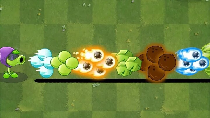 PvZ 2 Fusion – 100 Pea Shooters Fire Projectiles from Other Shooting Plants to Take Down Modern-Era 