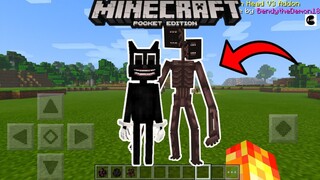 แจก+รีวิวแอดออนSirenHeadโครตเจ๋ง!!มีเปรตหัวลำโพง+แมวการ์ตูนโหดมาก Minecraft pe 1.16.201