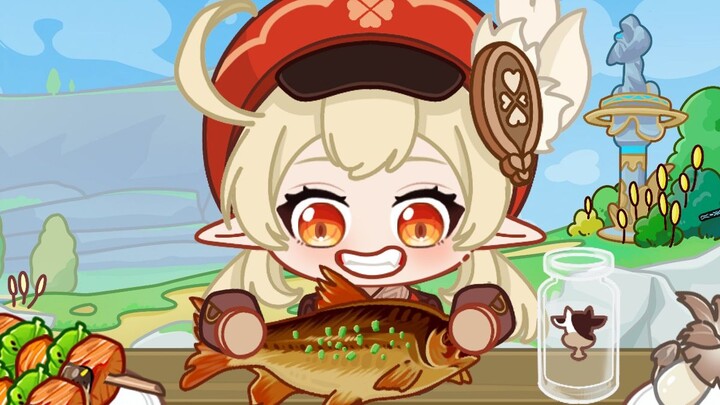 [Genshin Impact Food Broadcast] Klee: I want to eat fish