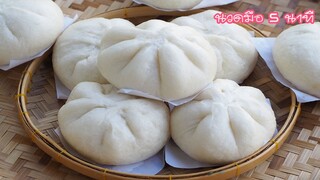 ซาลาเปาฟูนุ่มขาวอวบ พร้อมสูตรไส้หมูสับ นวดมือง่ายๆ5นาที   /Chinese bun