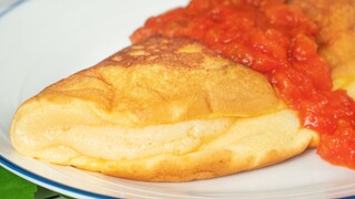 ضاعف حجم البيضة المقلية 10 مرات، 【بيض سوفره أومليت】 الذي يهتز مثل السحب