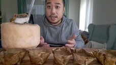 ASMR Chinese New Year 's Rice Cake 🍡Kanom Keng 🍡 + Young Coconut - Eating Sounds