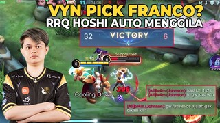 PICK FRANCO DI RANKED, RRQ HOSHI AUTO MENGGILA!! - MLBB