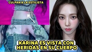 KARINA ES VISTA CON HERIDAS EN SU CUERPO LO QUE PROVOCA CRITICAS HACÍA LOS ESTILISTAS DE AESPA