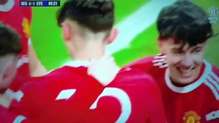 Garnacho's incredible solo goal for the U18s to make it 4-1 against Everton