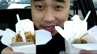 ASMR EATING SOUNDS - SPICY CHICKEN BLACK BEAN AND KETJAP BEEF NOODLES