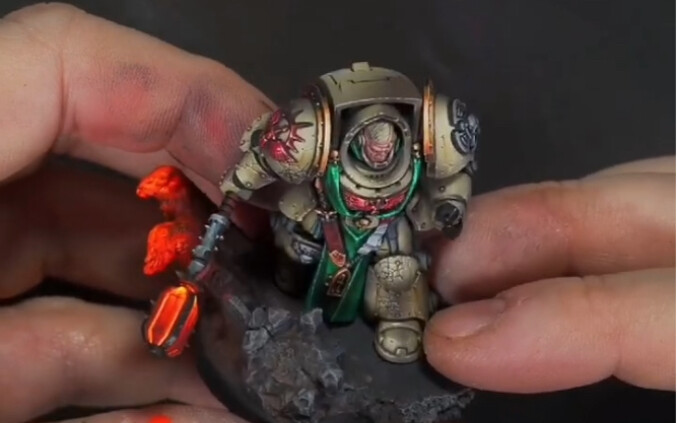 [elminiaturista] วิธีสร้างและทาสีแท่นหลอมของ Deathwing Terminator ใน Warhammer - บางครั้งคุณสามารถใช