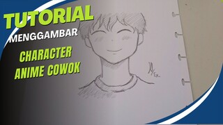 Menggambar Character Anime Cowok Simple