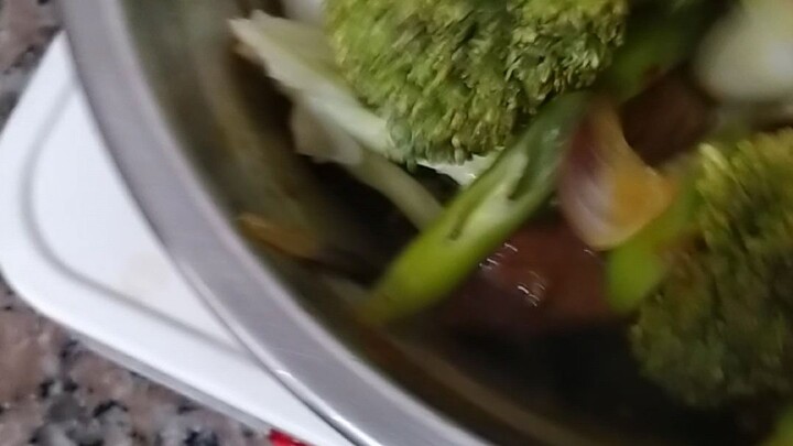 pork adubo with broccoli