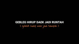 lirik lagu runtah