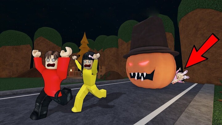 Yuta Dan Mio Masuk Ke Rumah Kepala Labu Bertemu Hantu Baby Celine Baik  ROBLOX