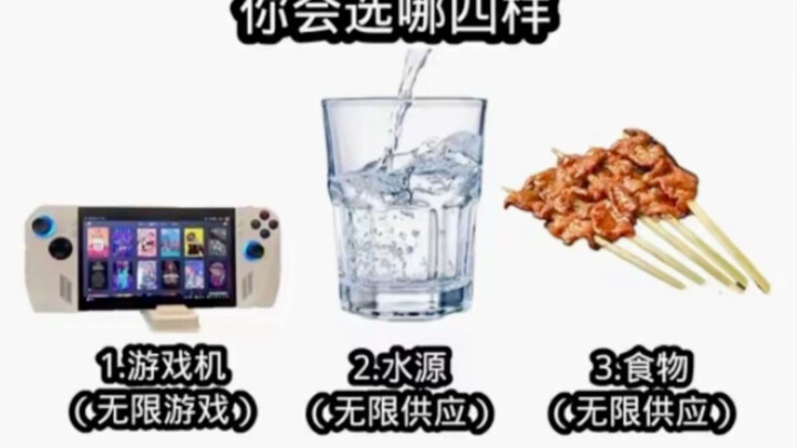 If you were the last person left in the world, which items would you choose to help yourself survive
