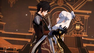 Genshin Impact MMD | Bữa tiệc bí mật của ngôi nhà vàng❤ ...? [Zhongli × Ningguang] Bữa tiệc nguy hiểm