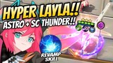 HYPER ASTRO LAYLA !! NEW SKILL CRAZY DAMAGE !! MAGIC CHESS MOBILE LEGENDS