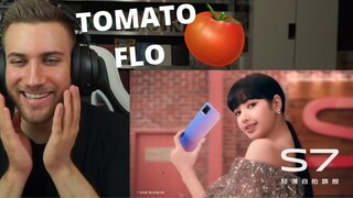 TomatoFlo😆❤🍅  BLACKPINK LISA - Vivo S7 Commercial - REACTION