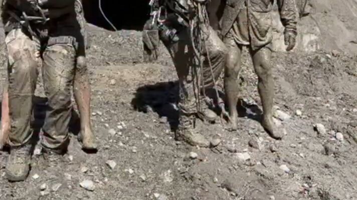 2 People Rescued Safely from a Hydropower Tunnel in Rasuwa in Nepal #flood #nepal #shorts #videos
