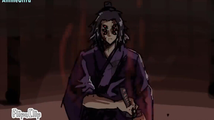 【鬼灭之刃】岩霞风柱vs上弦之一黑死牟 三分钟超长动画