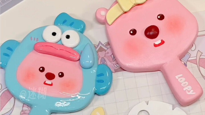 Major makeover for Loopy’s outfit mirror—super practical and fun! ✨ Made with stone clay!